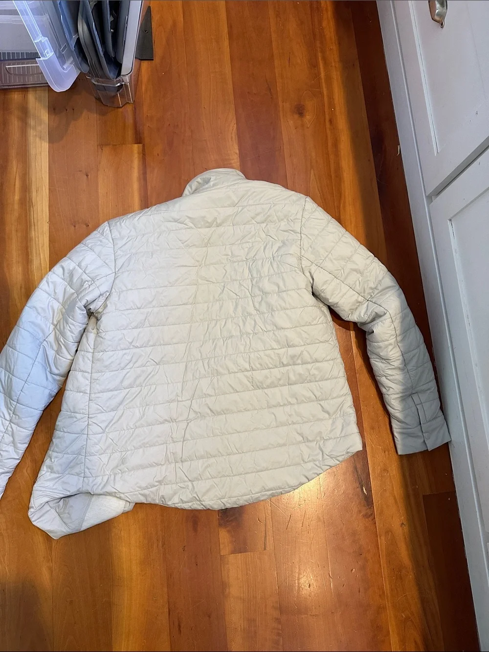 Light Gray Quilted Puffer Jacket